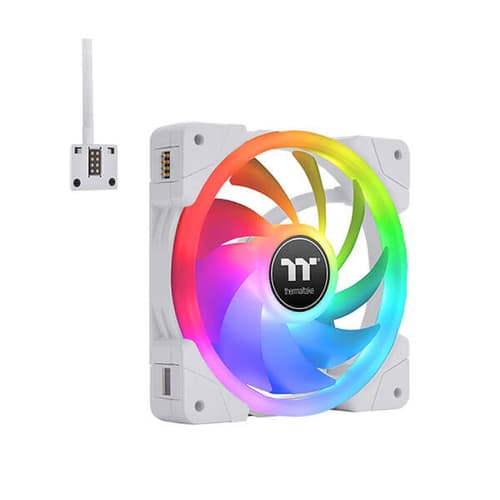 Thermaltake Swafan EX14 White RGB  - 140mm Cabinet Fan with Controller (Triple Pack)